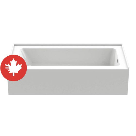 Bain à jupe Carene, 59 7/8" x 29 3/4", acrylique lustré, drain à droite