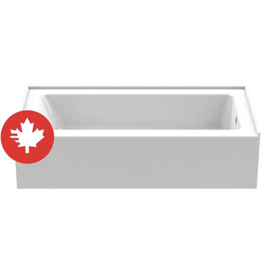 Bain à jupe Carene, 59 7/8" x 29 3/4", acrylique lustré, drain à gauche