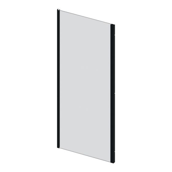 Pandora Shower Side Panel - Matte Black - 36" x 75"