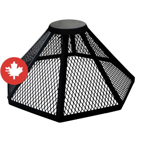 BBQ Fireguard - Black Steel In Box