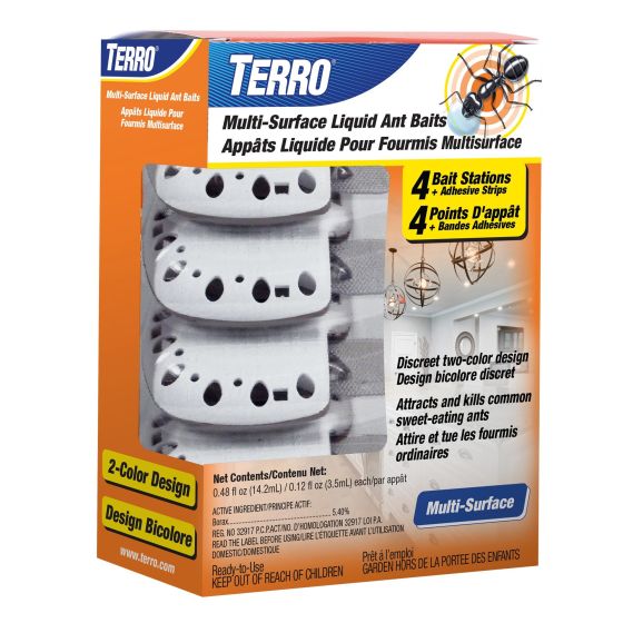 Appâts à fourmis liquides multi-surfaces TERRO - 4 stations d'appâts
