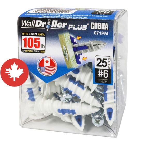 Ancrages WallDriller PLUS #6 (3,5 mm) + vis (25)