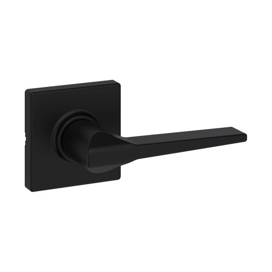 Rosette carrée Hollis Passage Bec-de-cane, passage, noir mat