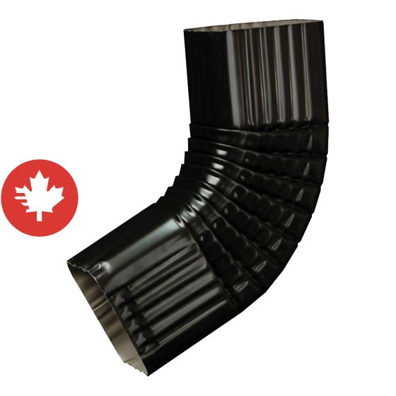 Gutter Elbow - Style "B" - Galvanized Steel - Black - 2" x 3"