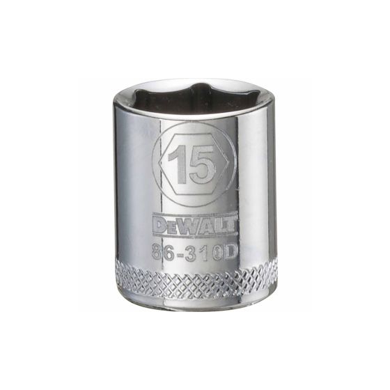 15 mm - 6 Point Short 3/8" Drive Socket