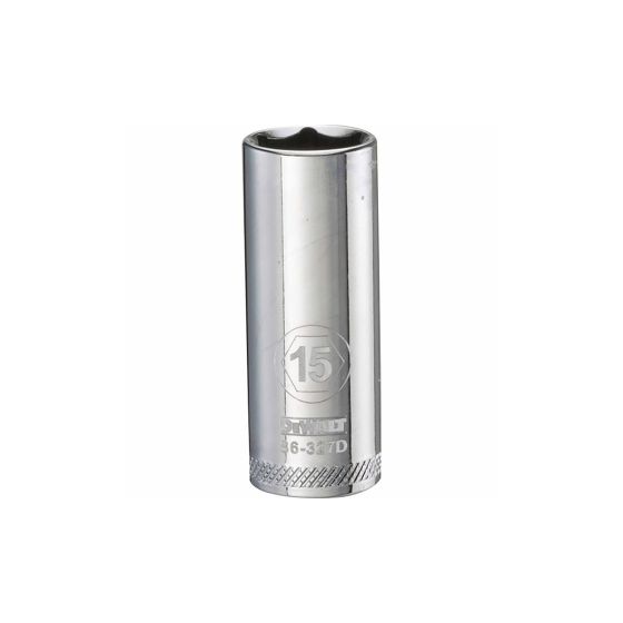 Douille 15 mm, 6 pans, longue, à prise 3/8"