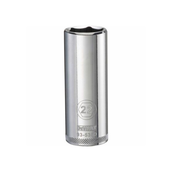 Douille 22 mm, 6 pans, longue, à prise 1/2"