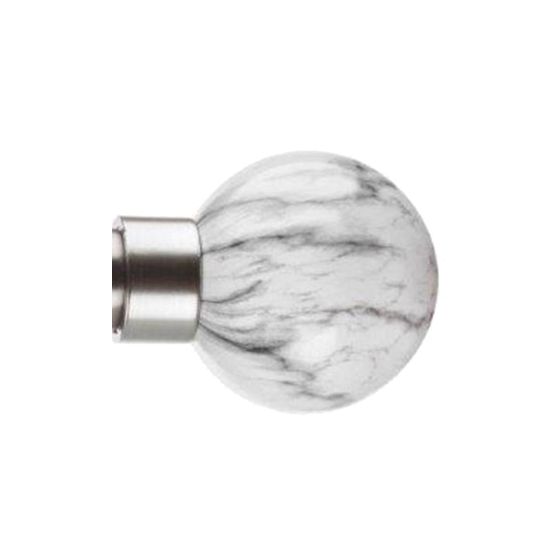 Ensemble de tringles à rideaux en métal extensibles 48"-86" - Marbre - Gris