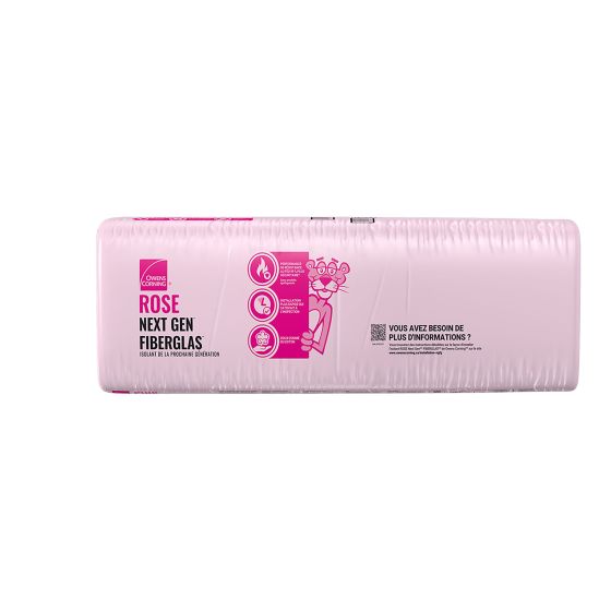 QuietZone Pink Next Gen Fiberglas Acoustic Insulation - Wood Stud - 15" x 48" x 6" - Covers 80 sq. ft