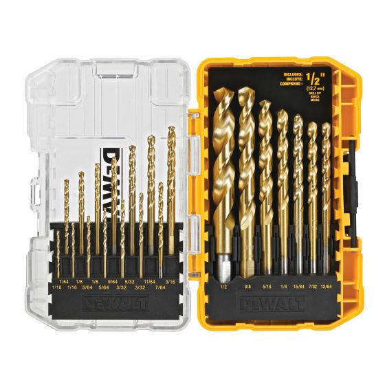 Titanium Split Point Drill Bit Set - 21 pieces