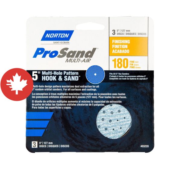 Disques abrasifs Norton ProSand "Multi-Air Cyclonic,  5'", Grain 180, 3/pqt