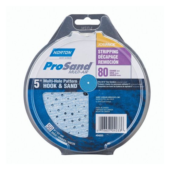 Disques abrasifs Norton ProSand "Multi-Air Cyclonic,  5'", Grain 80, 50/pqt