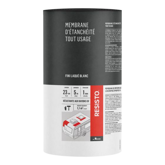 Membrane d'étanchéité tout usage, blanc laqué, 9" x 16'