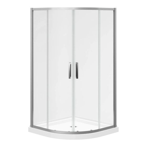 Ensemble porte et base de douche, Kassia, 38″ x 38″ x 77 5/8″, chrome