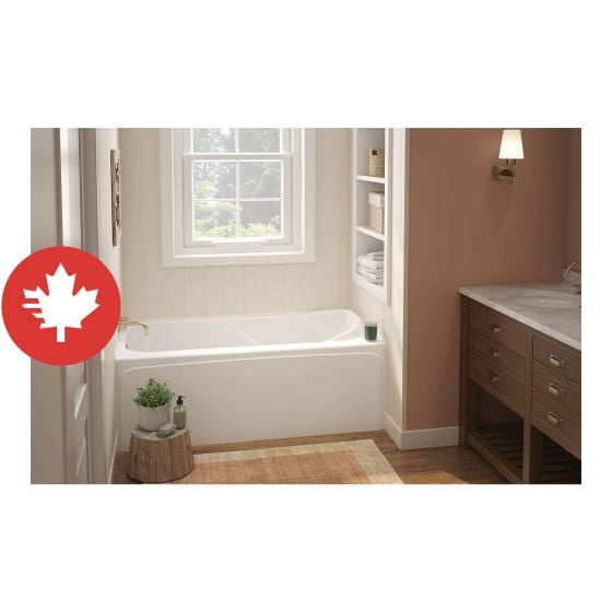 Maddie Skirted Bathtub - 60" x 32" - White - Left-Hand Outlet