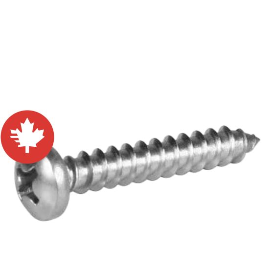 Vis Trusscore, tête plate, acier inoxydable, #10 x 1/1/2", 250/pqt