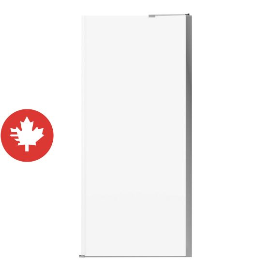 Panneau de retour pour base 36", Reveal Sleek, 33,88" x 71,5", verre clair, chrome