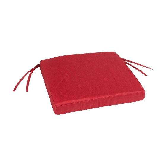 Coussin d'extérieur Bistro, rouge, 17" x 17" x 2"