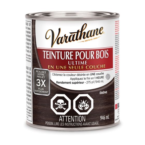 Teinture pour bois ultime, Ébène, 946 ml