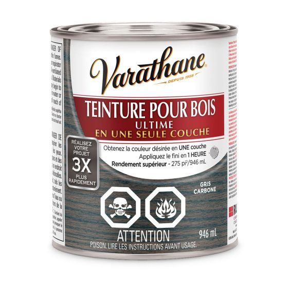 Teinture pour bois ultime, Gris carbone, 946 ml