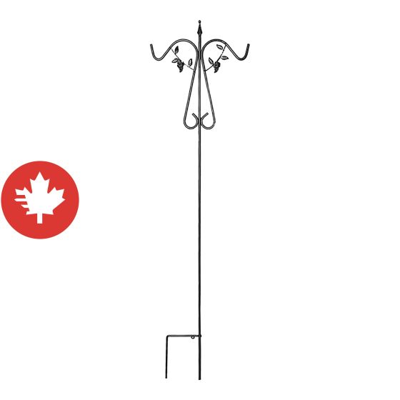 Shepherd Hook - Double - Vineyard Model - 84" - Black