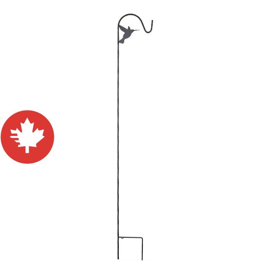 Shepherd Hook - Double - Hummingbird Model - 84" - Black