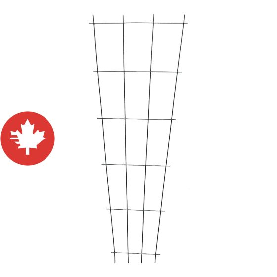 Treillis pour plantes grimpantes, modèle éventail, 72" x 23", noir