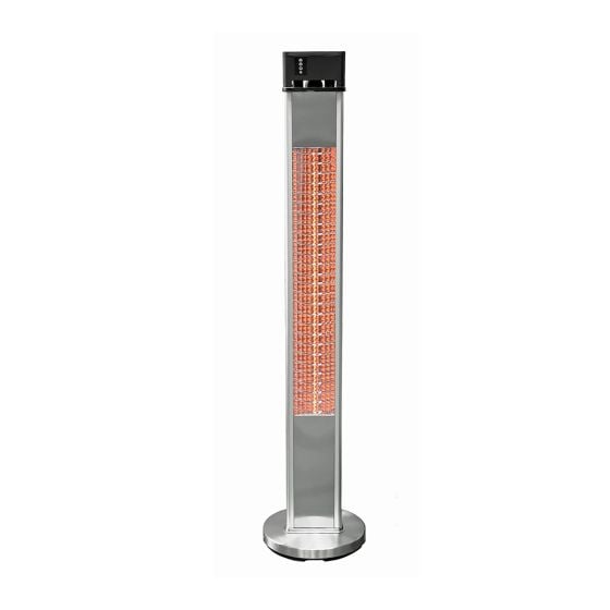 Radiateur électrique extérieur sur pied, 12" x 12" x 51,2", aluminium