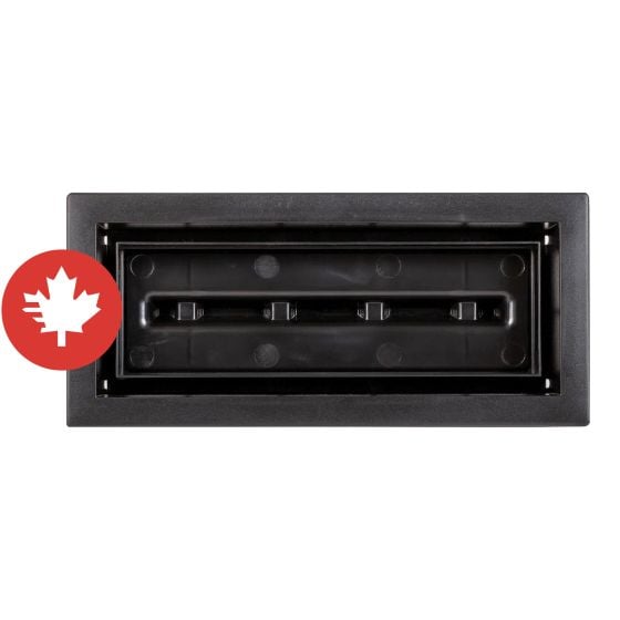 Évent de sol encadré Aria Lite , noir, 3" x 10"