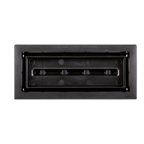 Aria Lite Framed Floor Vent, Black, 4" x 10"