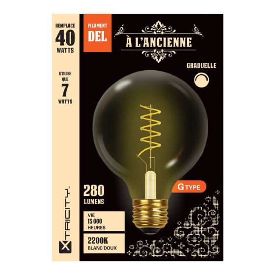 LED Vintage Filament Bulb - Smoked Glass - G40 - 40 W - Soft White