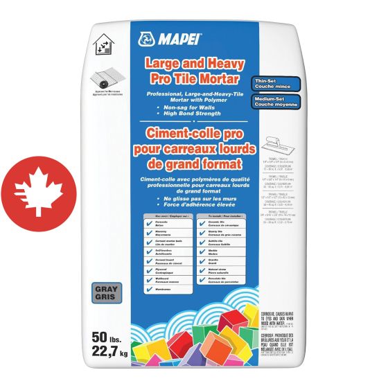 Ciment-colle, Pro, carreaux lourd, gris, 50 lb