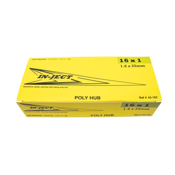 Poly Hub Needle 16 g X 1" - 100/Pkg