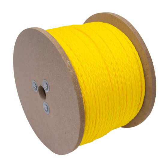 Polypropylene Hollow Core Rope - Yellow - 1/2" x 250'