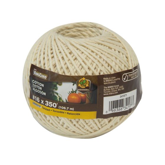 Twisted Cotton Rope - Natural - #16 x 350'