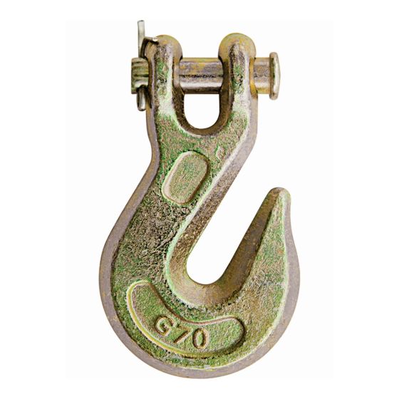 Crochet à gorge étroite à manille, calibre 70, 5/16", fini chromate doré