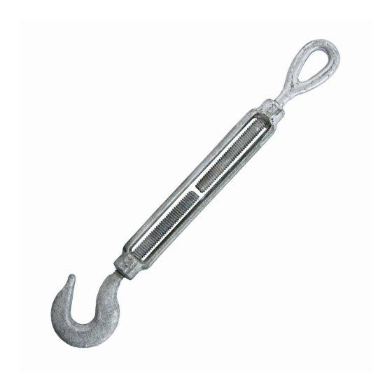 Galvanized Eye-Hook Long Turnbuckle - 1/2" x 6"