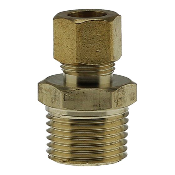 Male Adaptor Adap - 3/8" OD Comp x 1/2" MPT