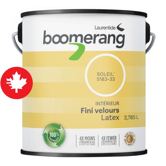 Boomerang Recycled Paint - Velvet Finish - Sun - 3.78 l