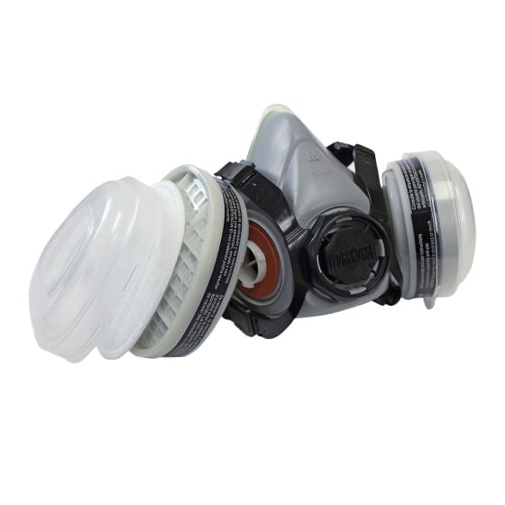 Respirateur à demi-masque WorkHorse à double cartouches, P95, vapeurs organiques