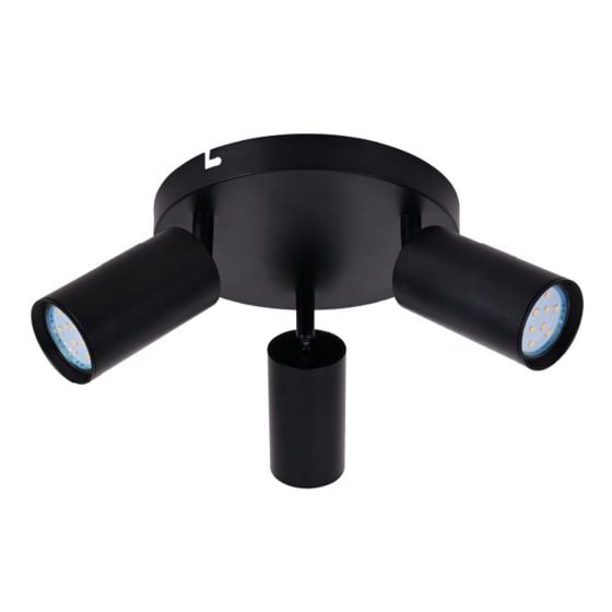 Flemings 3-Light Ceiling Fixture - Black - 9" x 5"