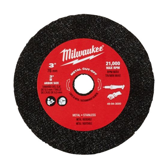 Metal Cut Off Wheel - 3" - 3/Pkg