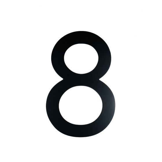 Black Contemporary 9" House Number - 8