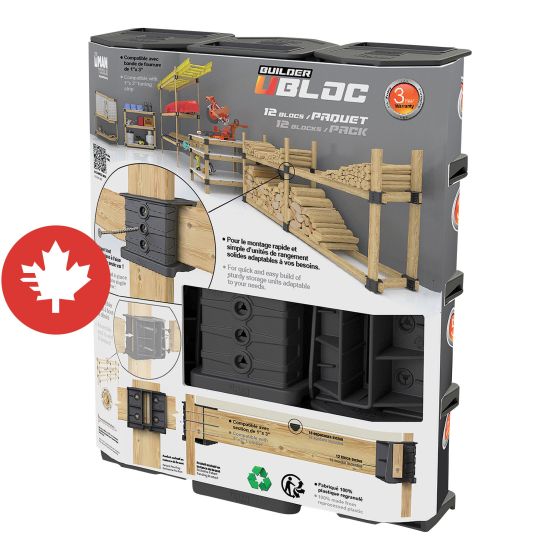 UBuilderBloc Pack of 12 Blocs and 12 Spacers