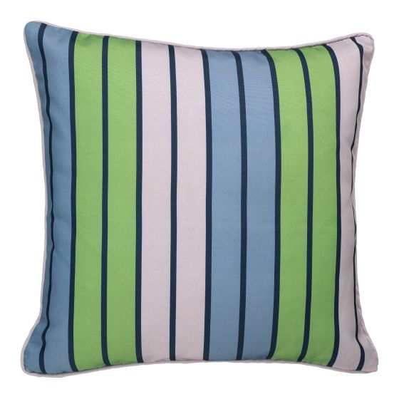 Coussin d'extérieur imprimé, rayé, 18" x 18"