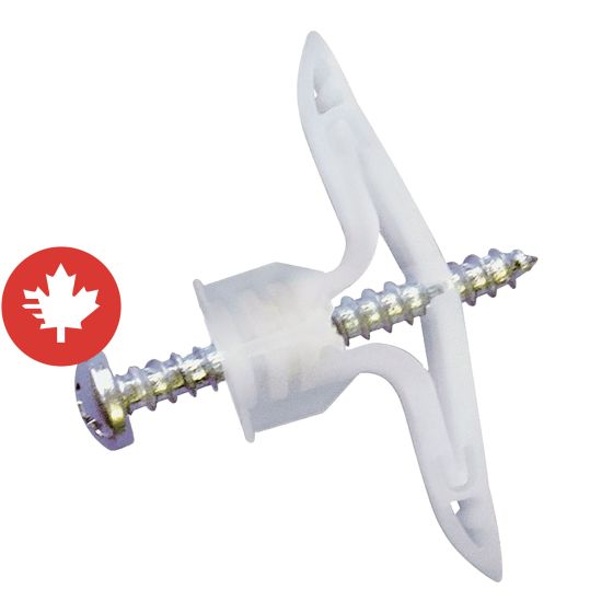 Nylon plugs with Screws - medium - 10/pkg - 1/4"