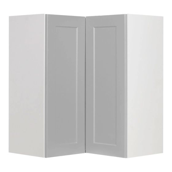 Wall Coner Cabinet 2 Doors - Shaker - Grey - 24" x 30" x 12 1/2"