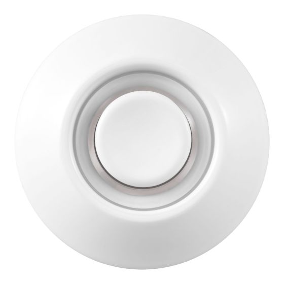 Bouton-poussoir filaire pour carillon de porte éclairé, métal, blanc