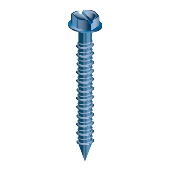 Concrete Screw - Hexagonalhead - 100/Pkg - 1/4" x 6"
