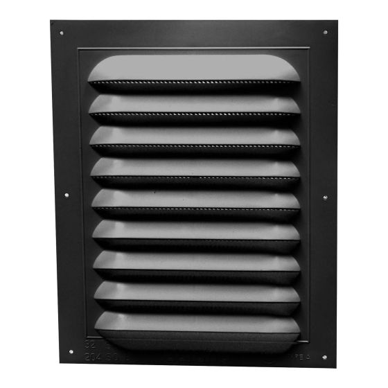 Rectangular Gable Vents - Standard - Black - 11" x 14"